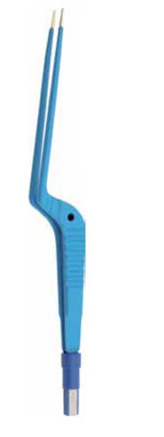 MAVİ KAPLAMA BİPOLAR BAYONET FORSEPS  DÜZ YAPŞMAYAN 1,0MM 15,5CM